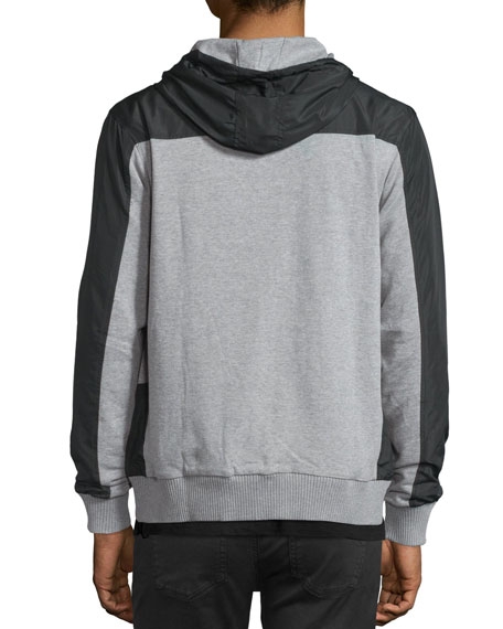 Versace Hooded Zip-Front Jacket, Gray - Image 2