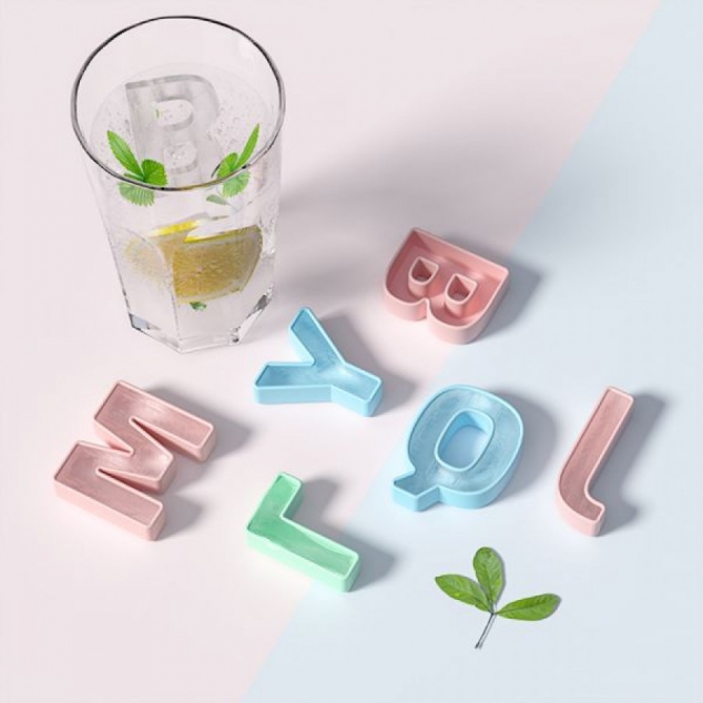 Hot New Arrival BPA Free Silicone Individual Alphabet Ice Cube Manufacturer