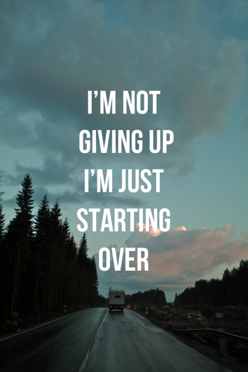 I'm not giving up...