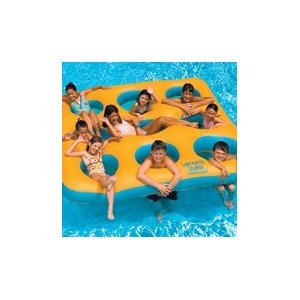 Inflatable island pool toy