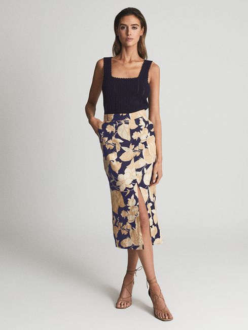 Jackson Printed Pencil Skirt