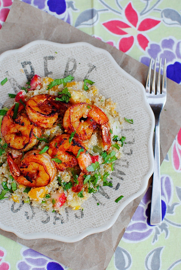 Jerk Shrimp with Caribbean Quinoa