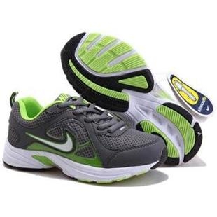 Kids Nike Air Max Grey Green Shoes