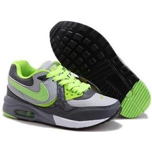 Kids Nike Air Max Grey Green White Shoes