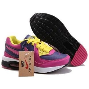 Kids Nike Air Max Purple Pink Black Shoes