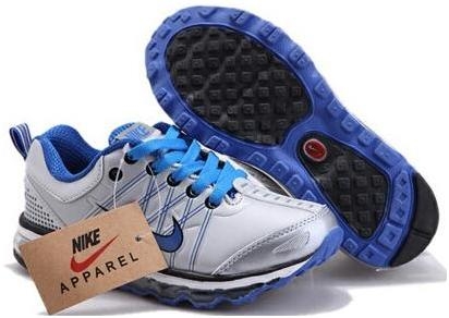 Kids Nike Air Max Silver Blue Shoes