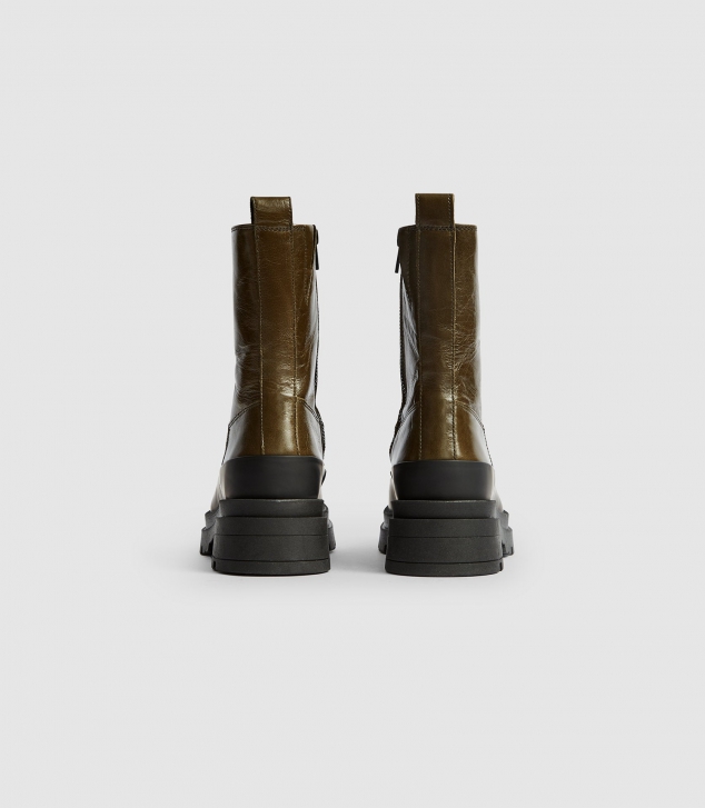 Leather Stomper Boots - Image 3