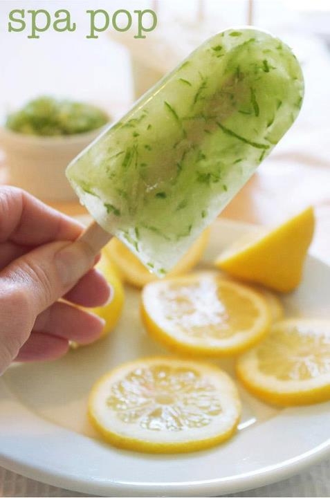 Lemonade Cucumber Spa Pops