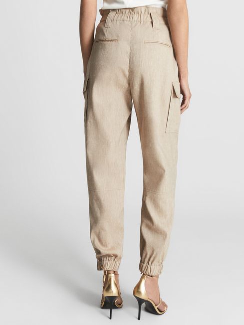 Linen Cargo Trousers - Image 3