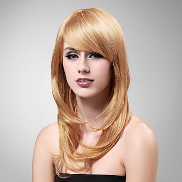 Long 100% Human Lovely Curly Blonde Hair Wig