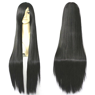 Long Heat-resistant Black Costume Party Hair Wig