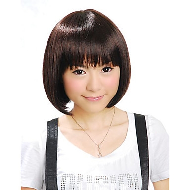 Lovely Capless Short Synthetic Brown Bob Hair Wig