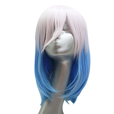 Lovely Capless Synthetic Light Blue And White Mixed Color Long Wavy Lolita Hair Wig