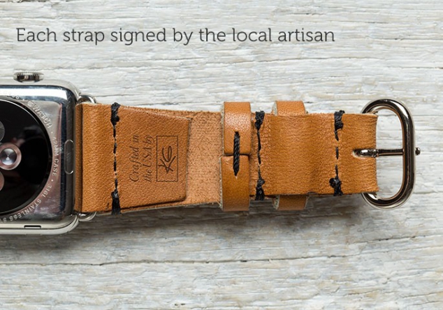 Lowry Leather Cuff Apple Watch Strap - Image 2