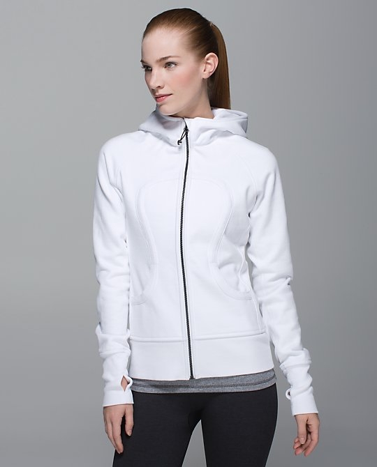 Lululemon White Scuba Hoodie II 