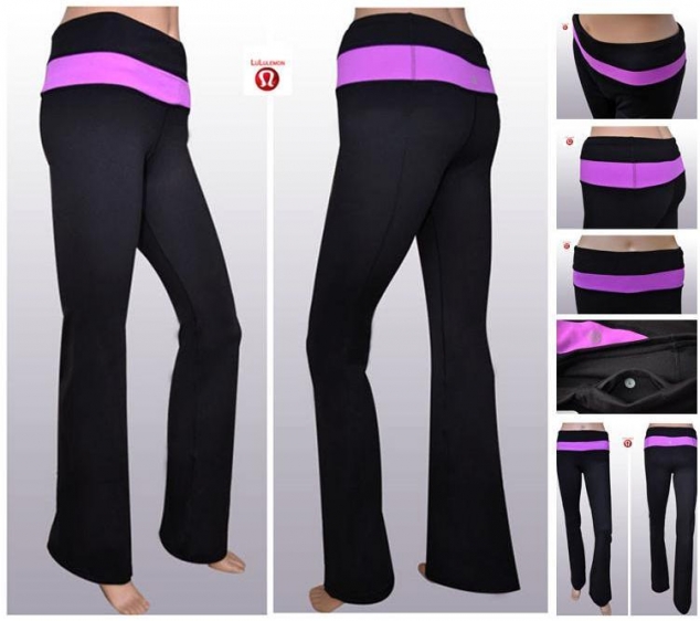 Lululemon Yoga Astro Pant Purple Black II - FaveThing.com