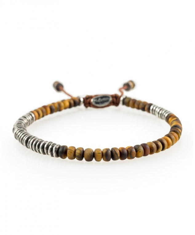 M. Cohen Round Table Bracelet in Tiger Eye