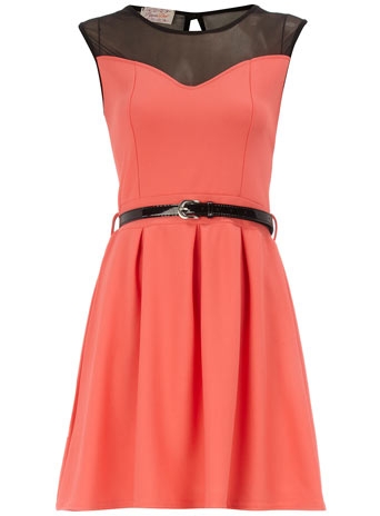 Coral sweet-heart dress