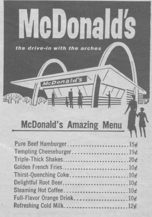 McDonald's Original Menu