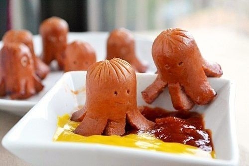 Octopus hotdogs.