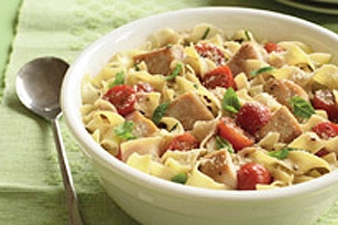 chicken and tomato pasta toss
