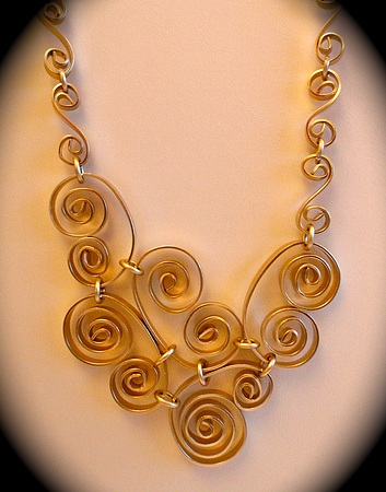 Aluminum wire necklace