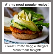 Sweet Potato Veggie Burger with Avocado