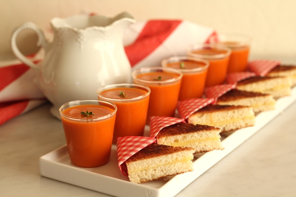 Mini Grilled Cheese + Tomato Soup