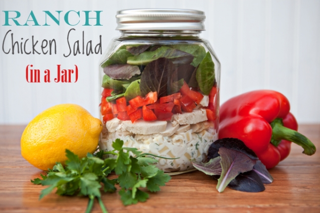 Ranch Chicken Salad Recipe in a Jar