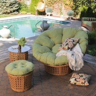 Outdoor Papasan Chair Set