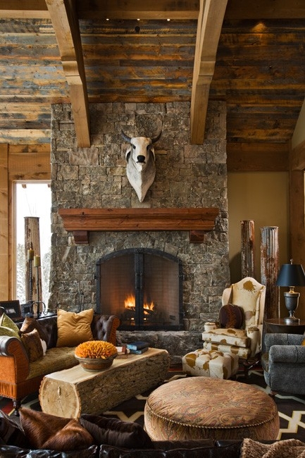 Tree trunk coffee table