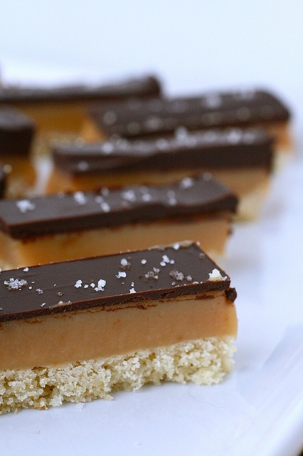 Salted Caramel Chocolate Shortbread Bars