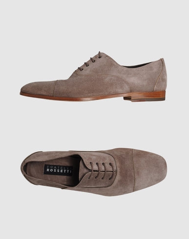 Suede lace shoes by Fratelli Rossetti in dove grey