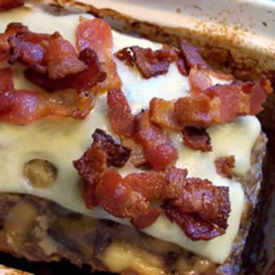 Bacon Mushroom Swiss Meatloaf