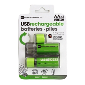 USB rechargable batteries