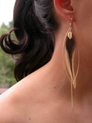 Feather earrings