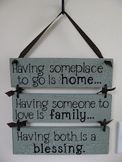 Home + Family = Blessing