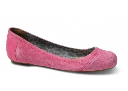 Pink Suede Ballet Flats