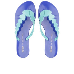Melissa Women's Salinas Heart Flip Flops in turquoise