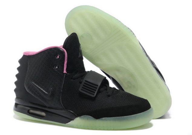 Men Nike Air Yeezy 2 Black Solar Red 