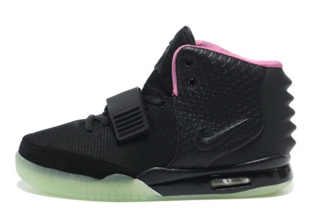 Men Nike Air Yeezy 2 Black Solar Red  - Image 2