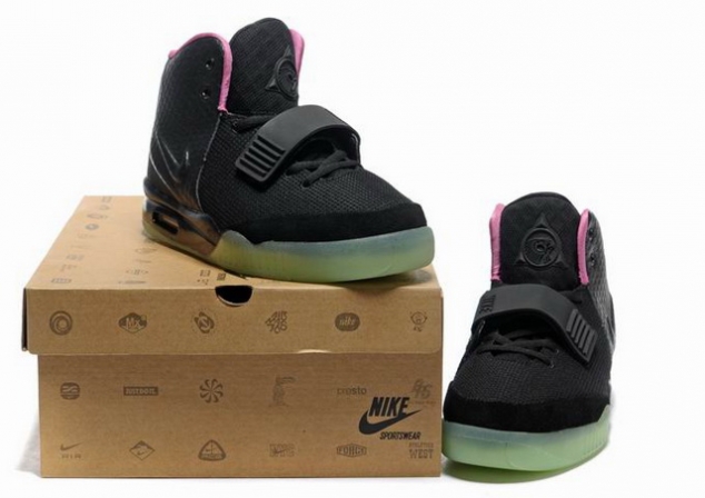 Men Nike Air Yeezy 2 Black Solar Red  - Image 3