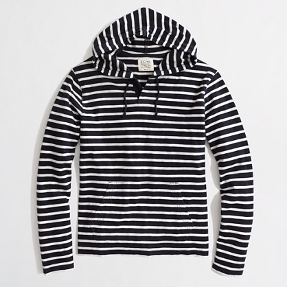 Mens Black & White striped hoodie