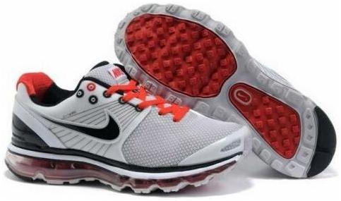 Mens Nike Air Max 2009 Grey Black Red Shoes