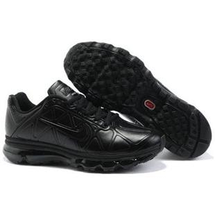 Mens Nike Air Max 2011 Leather All Black 456325001