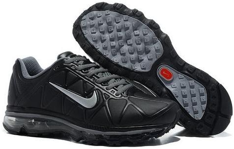 Mens Nike Air Max 2011 Leather Black Grey 429889010