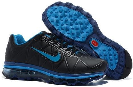 Mens Nike Air Max 2011 Leather Black Navy 429889044