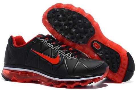 Mens Nike Air Max 2011 Leather Black Red 429889006