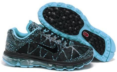 Mens Nike Air Max 2011 Mesh Black Light Blue