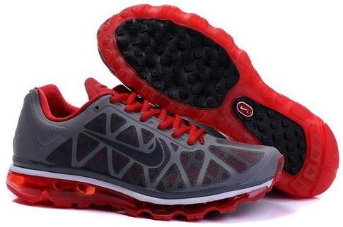 Mens Nike Air Max 2011 Mesh Grey Red 429889003